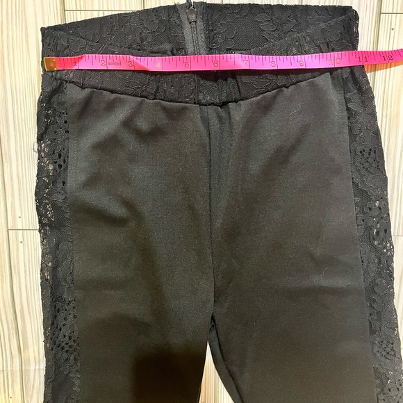 Dolls Kill Widow Hi Waist Side Lace Panel Skinny Pants, Size Extra Small - Picture 12 of 14